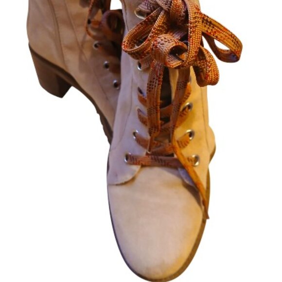 VINCE CAMUTO GAVIANA Suede Leather Lace up Combat Boots 7.5M - EUC - Picture 5 of 11